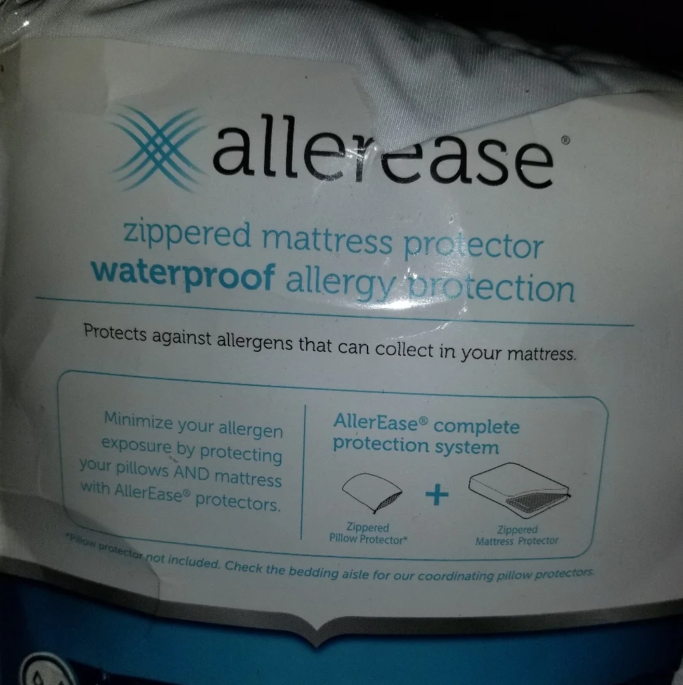 New Allerease Zip Mattress Protector Waterproof Queen